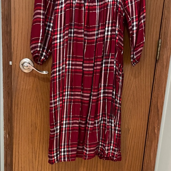 Lane Bryant UGC women’s Size 14/16 Red Plaid Long Sleeve Dress holiday Christmas - Picture 6 of 10